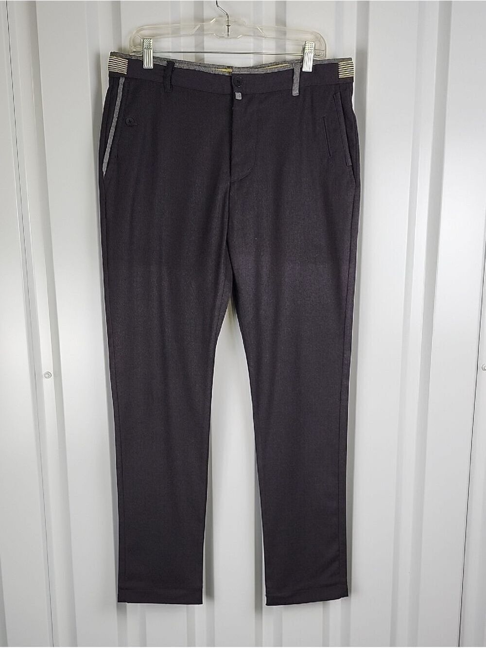 Descendant Of Thieves Men's Run & Gun Straight Dress Pants Dark Charcoal Size 33